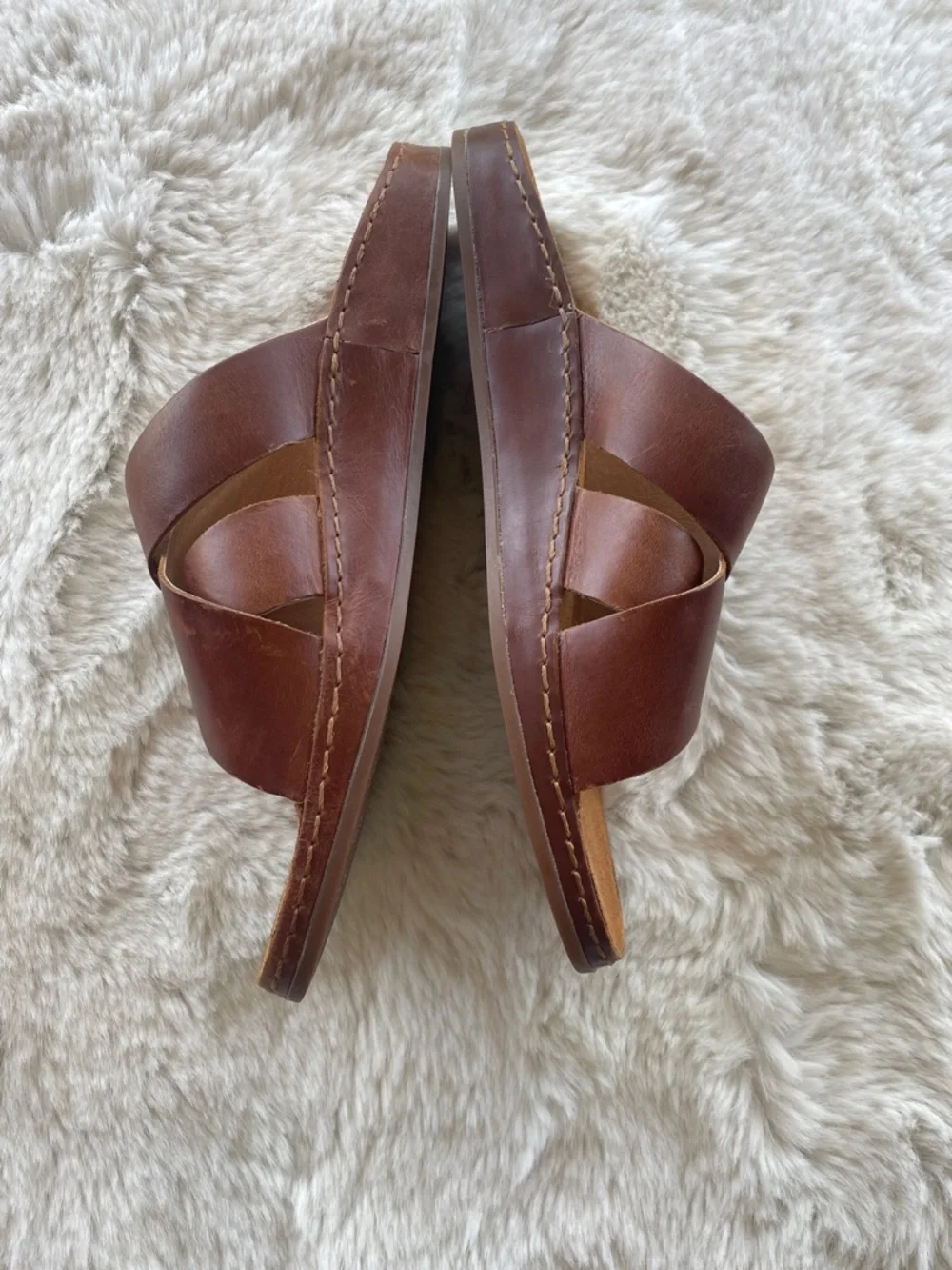 Chaco Wayfarer Slide Leather Sandals Toffee NWOT - Picture 4 of 12